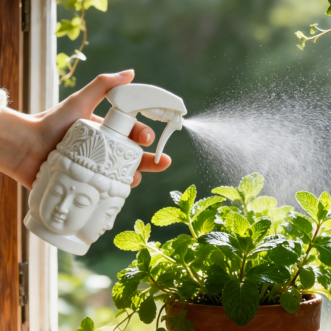 Pressure sprayer for plants, Buddha shape