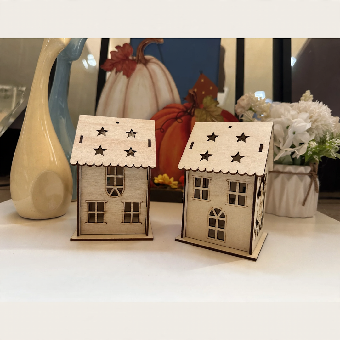 3D-Wood Christmas House to Assemble