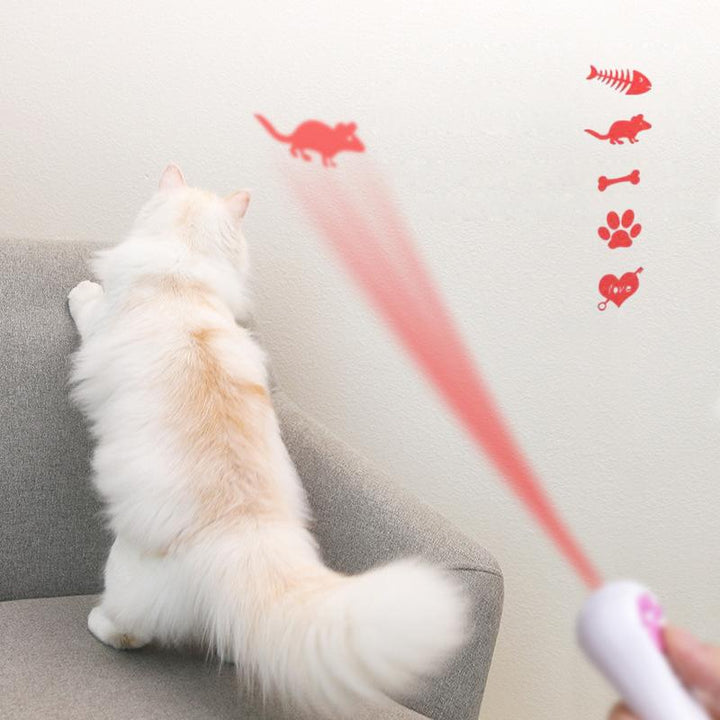 Kalsten | PurrPlay USB Rechargeable Cat Laser Toy – Interactive LED Light with 4 Cartridges