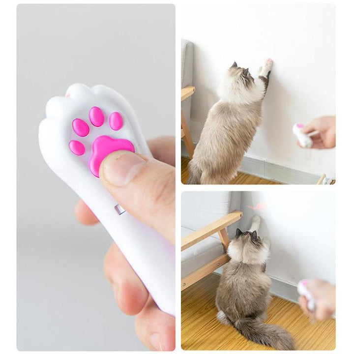 Kalsten | PurrPlay USB Rechargeable Cat Laser Toy – Interactive LED Light with 4 Cartridges
