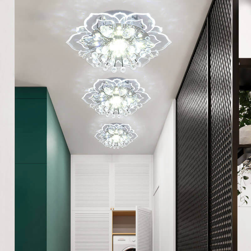 Kalsten GlowPetal | LED Crystal Ceiling Light | Flower Shaped, RGB Color Changing & Energy Efficient