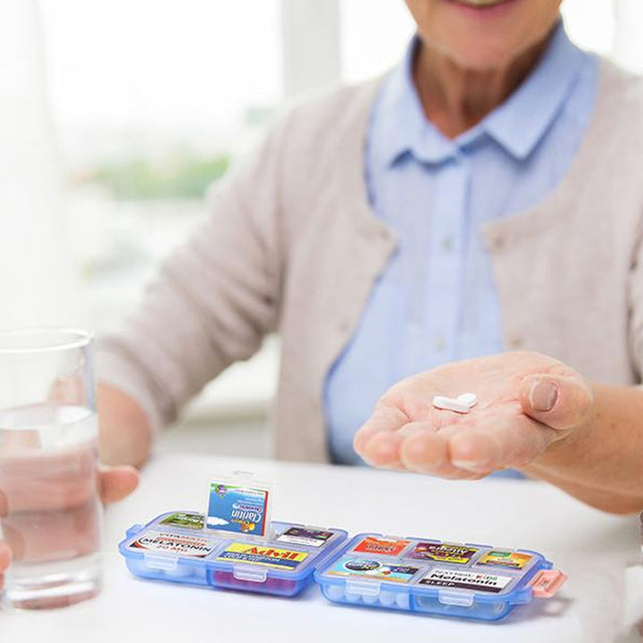 Kalsten | Travel Pill Organizer Box (161 Labels for Customization)
