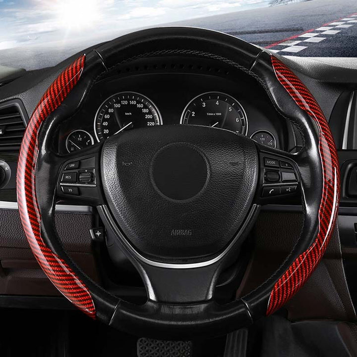 Kalsten | Universal Laser Carbon Fiber Pattern Steering Wheel Cover