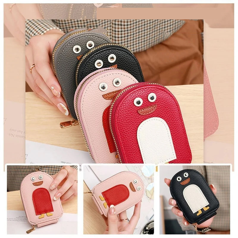 PU wallet for credit card and cute penguins | Kalsten