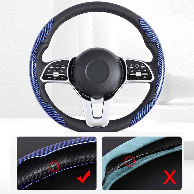 Kalsten | Universal Laser Carbon Fiber Pattern Steering Wheel Cover