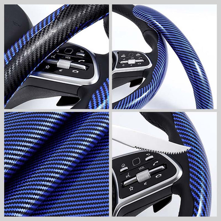 Kalsten | Universal Laser Carbon Fiber Pattern Steering Wheel Cover