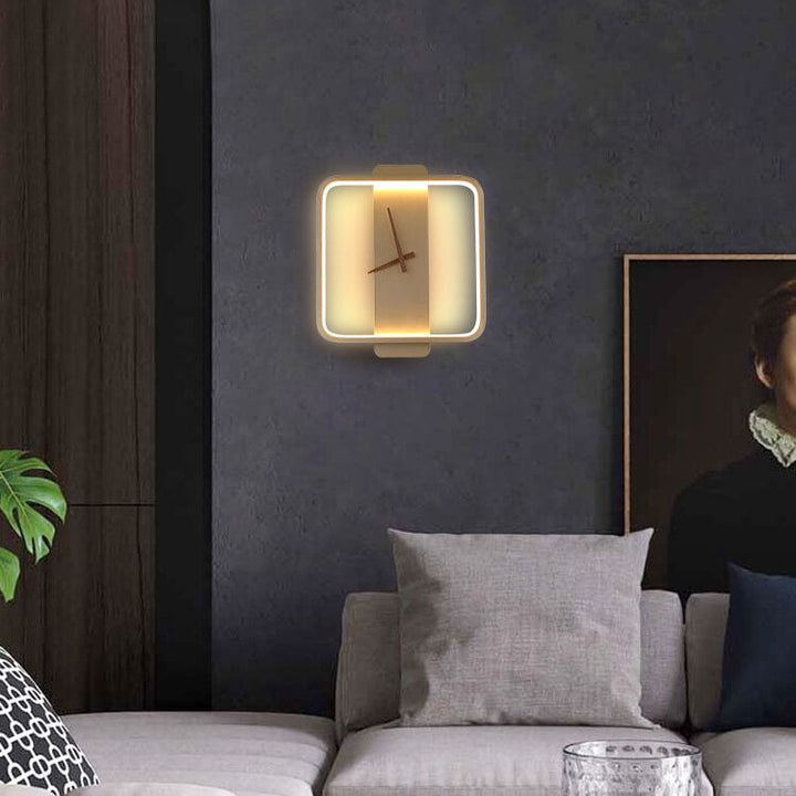 Luxe Clock-shaped LED Wall Lamp for Modern Interior Noxord