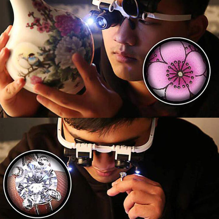 Kalsten | Magnifying glasses with LED lamps for double eyes