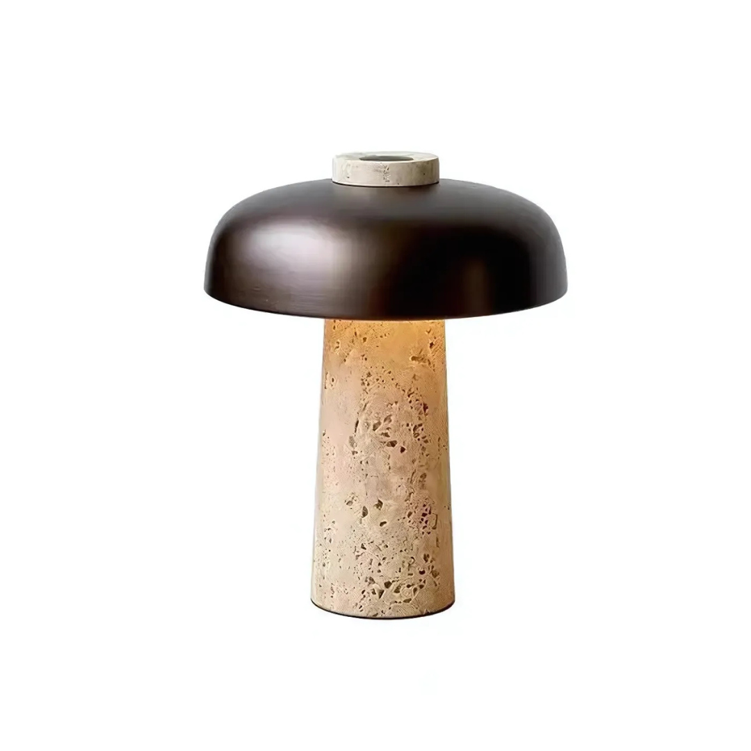 Luxury Travertine LED Table Lamp | Noxord