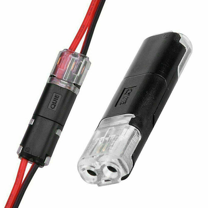 Double wire connector with locking buckle | Kalsten
