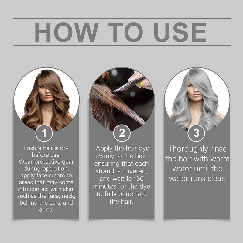 2-in-1 Natural Silver Hair Dye Essence