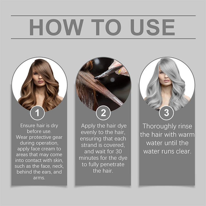 2-in-1 Natural Silver Hair Dye Essence