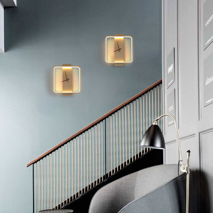 Luxe Clock-shaped LED Wall Lamp for Modern Interior Noxord
