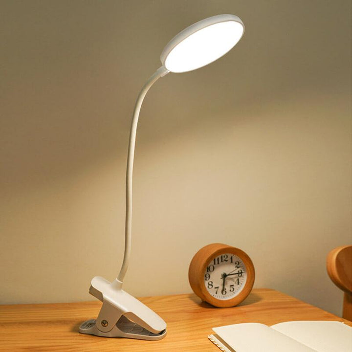 Simple LED Clip Desk Lamp rechargeable Eye Protection Night Light | Noxord