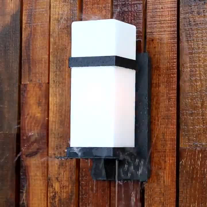 Modern Chinese Square Outdoor Waterproof 1-Light Wall Sconce Lamp | Kalsten