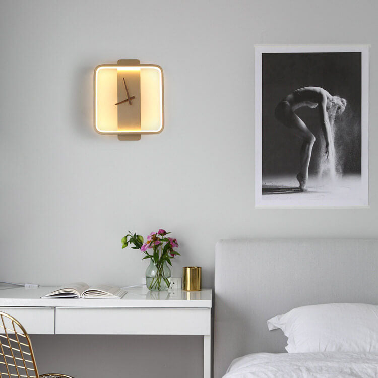 Luxe Clock-shaped LED Wall Lamp for Modern Interior Noxord