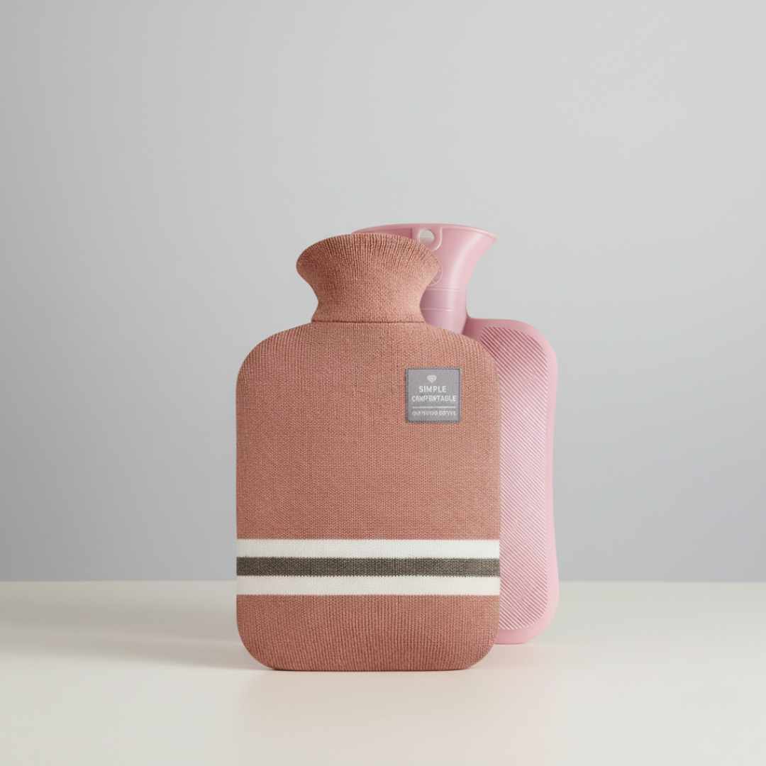 Hot water bottle 2L with knitted cover | Kalsten