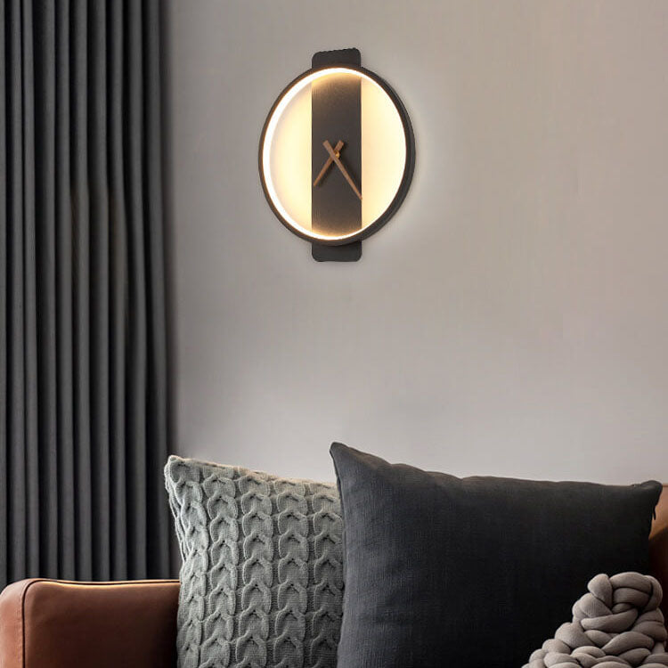 Luxe Clock-shaped LED Wall Lamp for Modern Interior Noxord