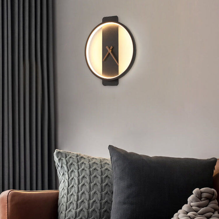 Luxe Clock-shaped LED Wall Lamp for Modern Interior Noxord