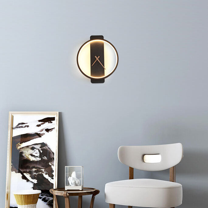 Luxe Clock-shaped LED Wall Lamp for Modern Interior Noxord