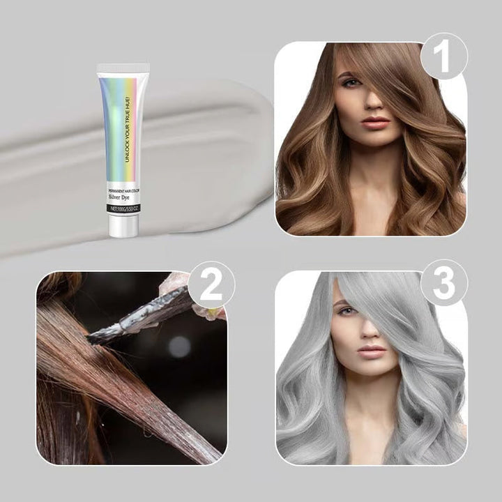 2-in-1 Natural Silver Hair Dye Essence
