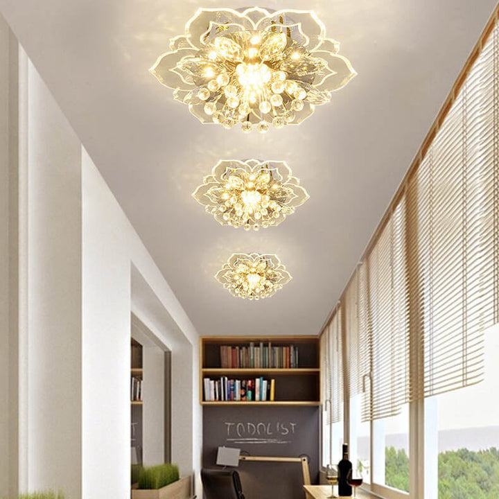 Kalsten GlowPetal | LED Crystal Ceiling Light | Flower Shaped, RGB Color Changing & Energy Efficient