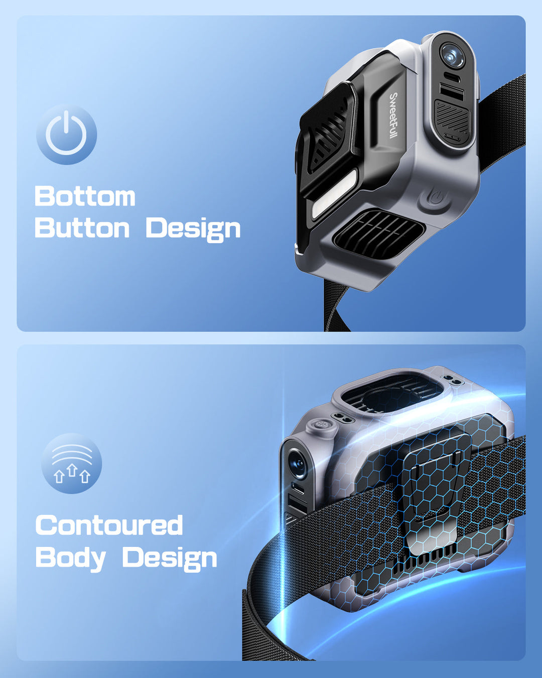 10000mAh Waist fan,Portable Belt Clip on Personal Fan | Kalsten