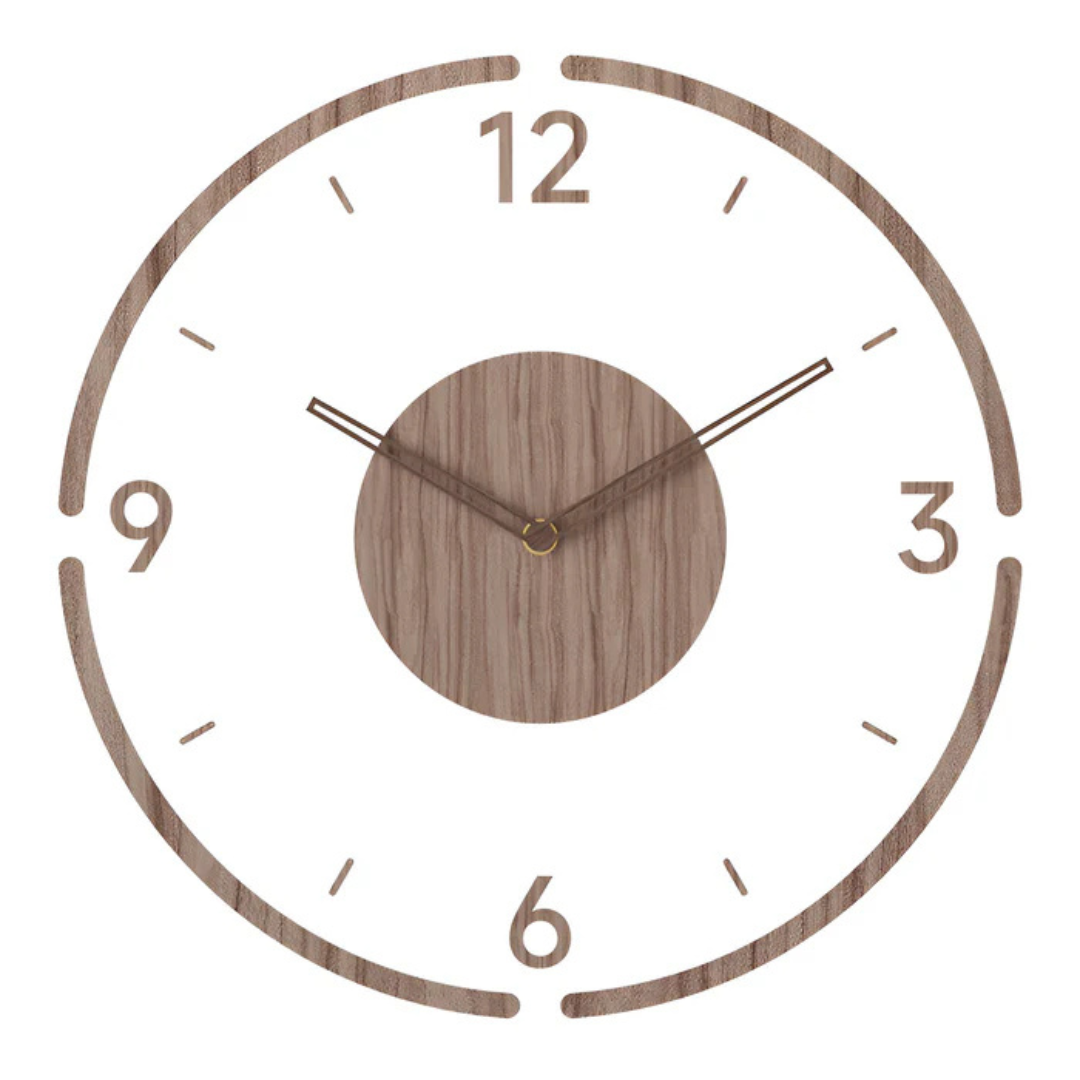 Silent Wall Clock WoodLight – Modern Clock with Acrylic Design for Living Room | Kalsten