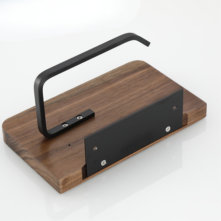 Elegant Wall-Mounted Toilet Paper Holder - made of Walnut and Stainless Steel Noxord