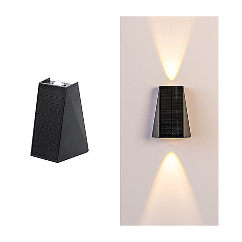 Up and Down Lighting LED Waterproof Black Modern Solar Wall Lights | Kalsten