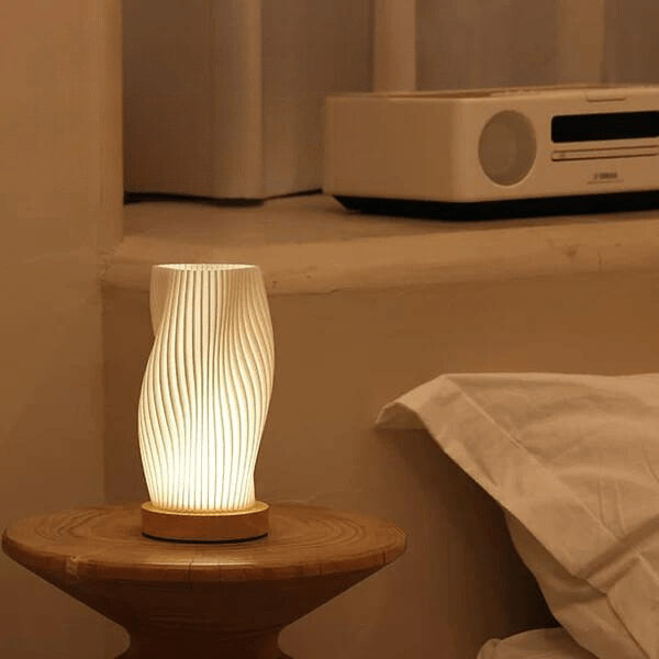 Wavecrest Table Lamp – Soft Glow Designer Lamp with Dimmable Warm & Natural White Light | Noxord