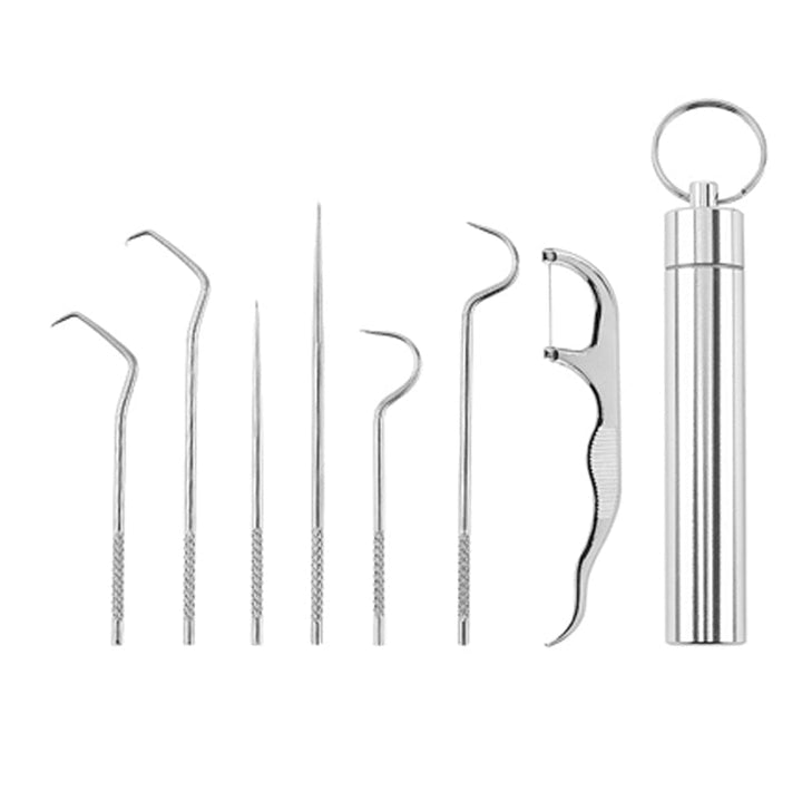 Toothpick set made of stainless steel (7 pieces) | Kalsten