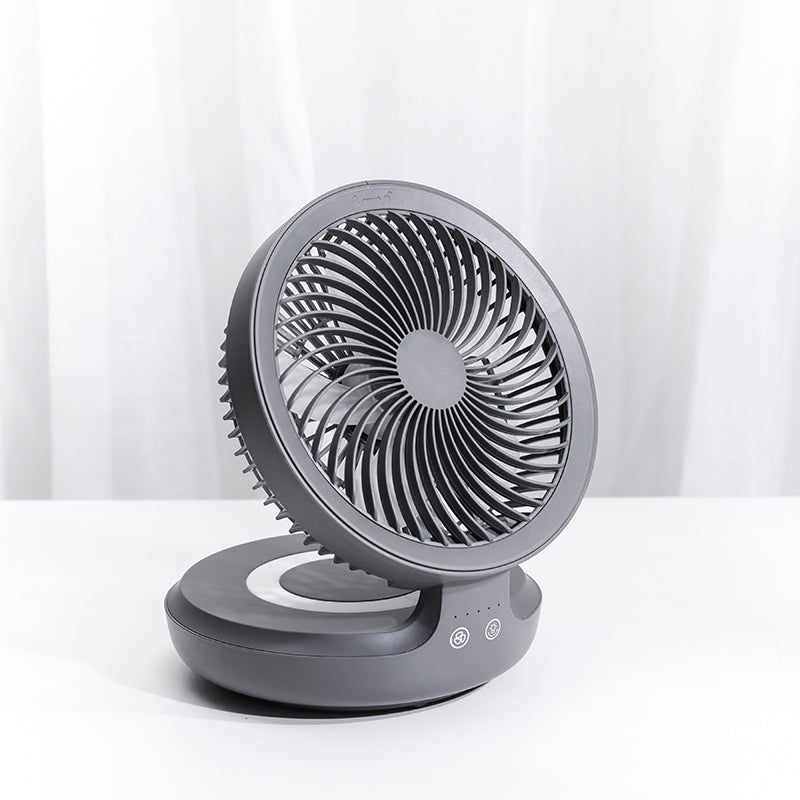 Rechargeable Foldable Desktop Fan, with Four Modes, Night Light and Adjustable Angle, for Study, Sleep, Work and Outdoors | Kalsten