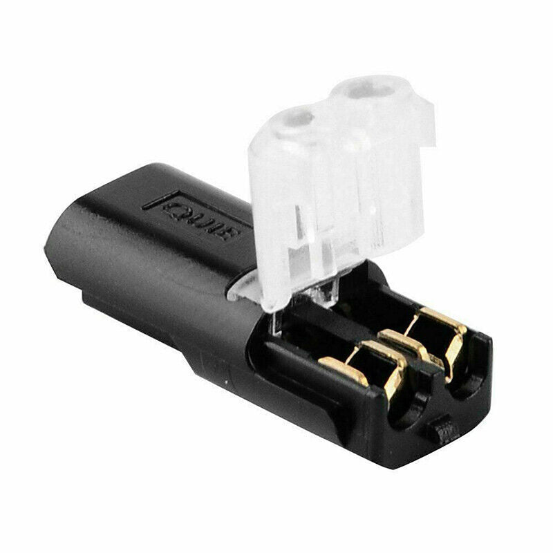 Double wire connector with locking buckle | Kalsten