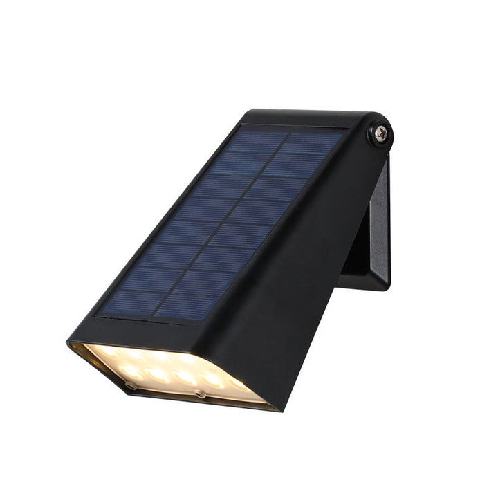 90 Adjustable Intelligent LED Waterproof Black Modern Solar Wall Lights | Kalsten