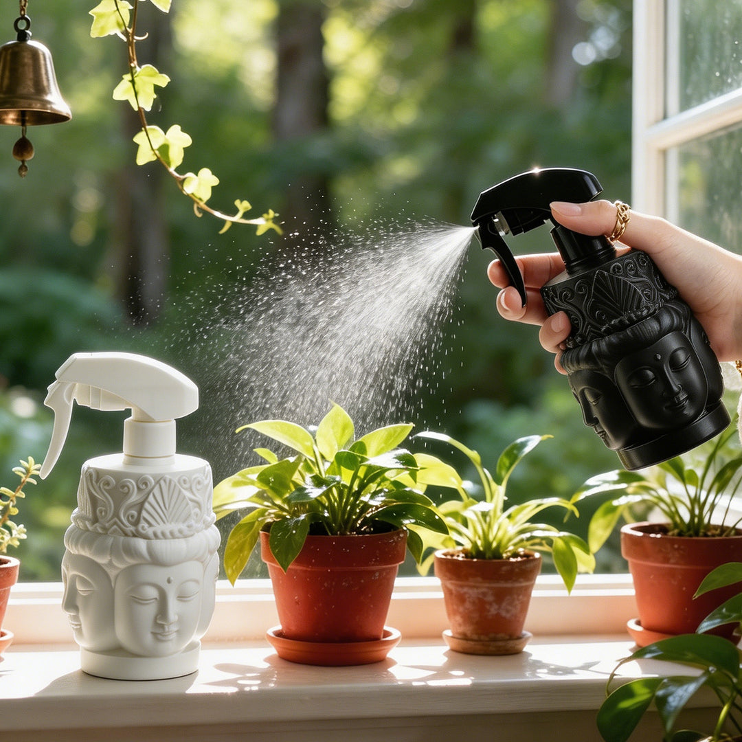 Pressure sprayer for plants, Buddha shape