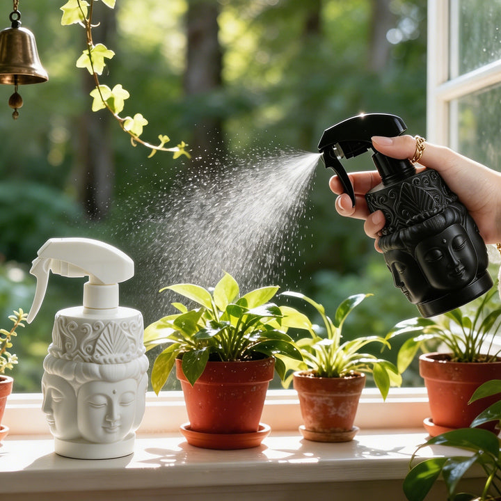 Pressure sprayer for plants, Buddha shape