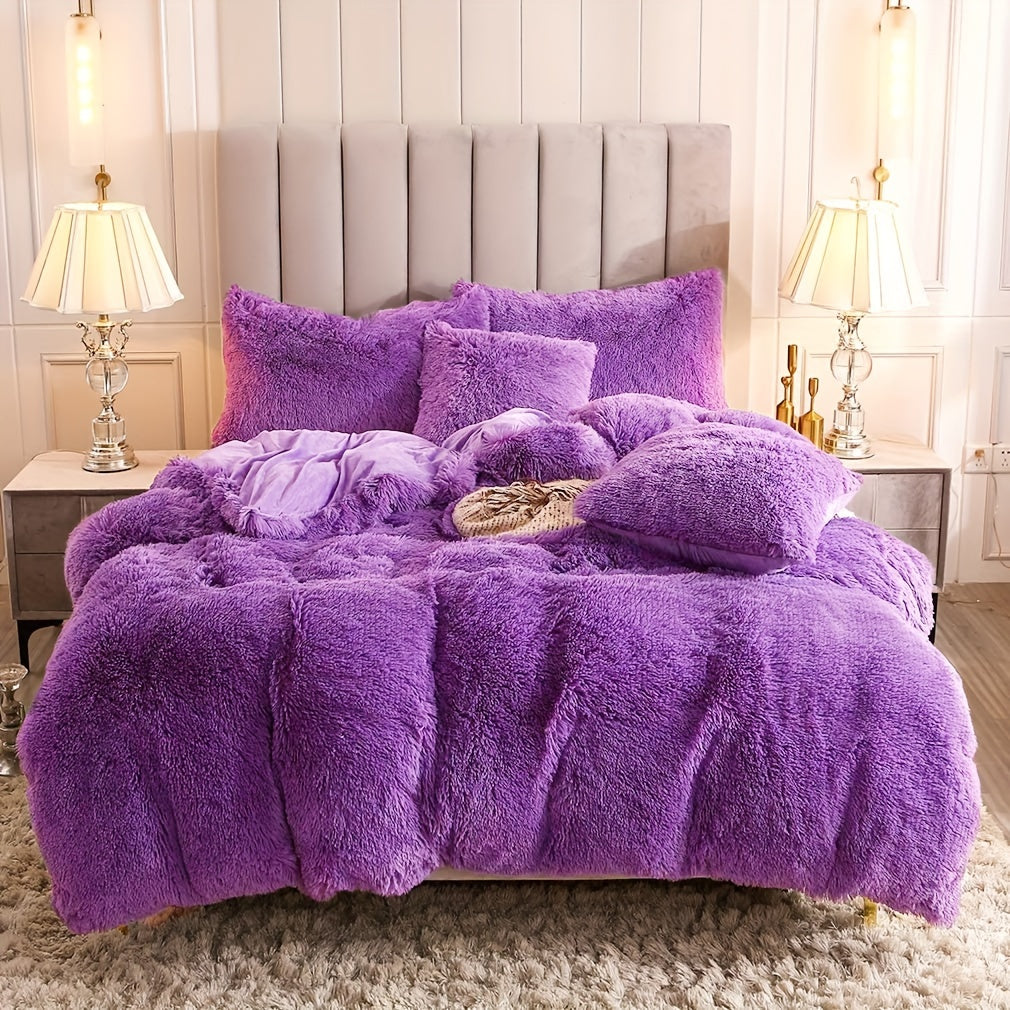 Ultra Soft Plush Duvet Cover Set with Zipper - Luxury & Comfort Kalsten