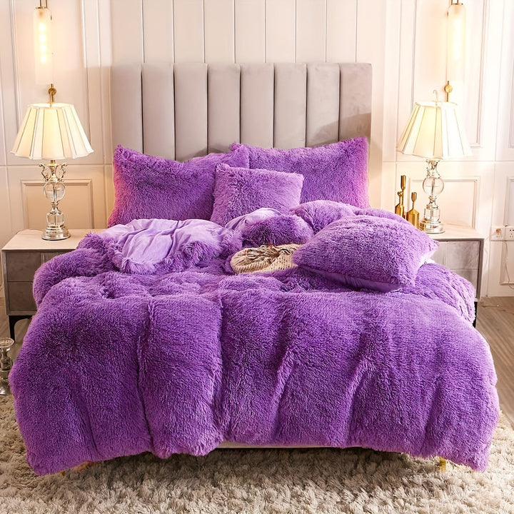 Ultra Soft Plush Duvet Cover Set with Zipper - Luxury & Comfort Kalsten