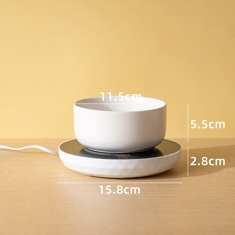 Heated ceramic bowl with heating mat