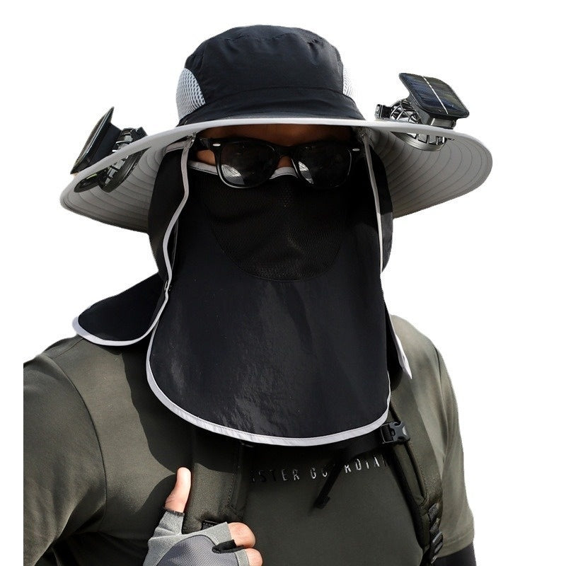 Quick-drying Solar Fan Outdoor Big Brim Sun Hat | Kalsten