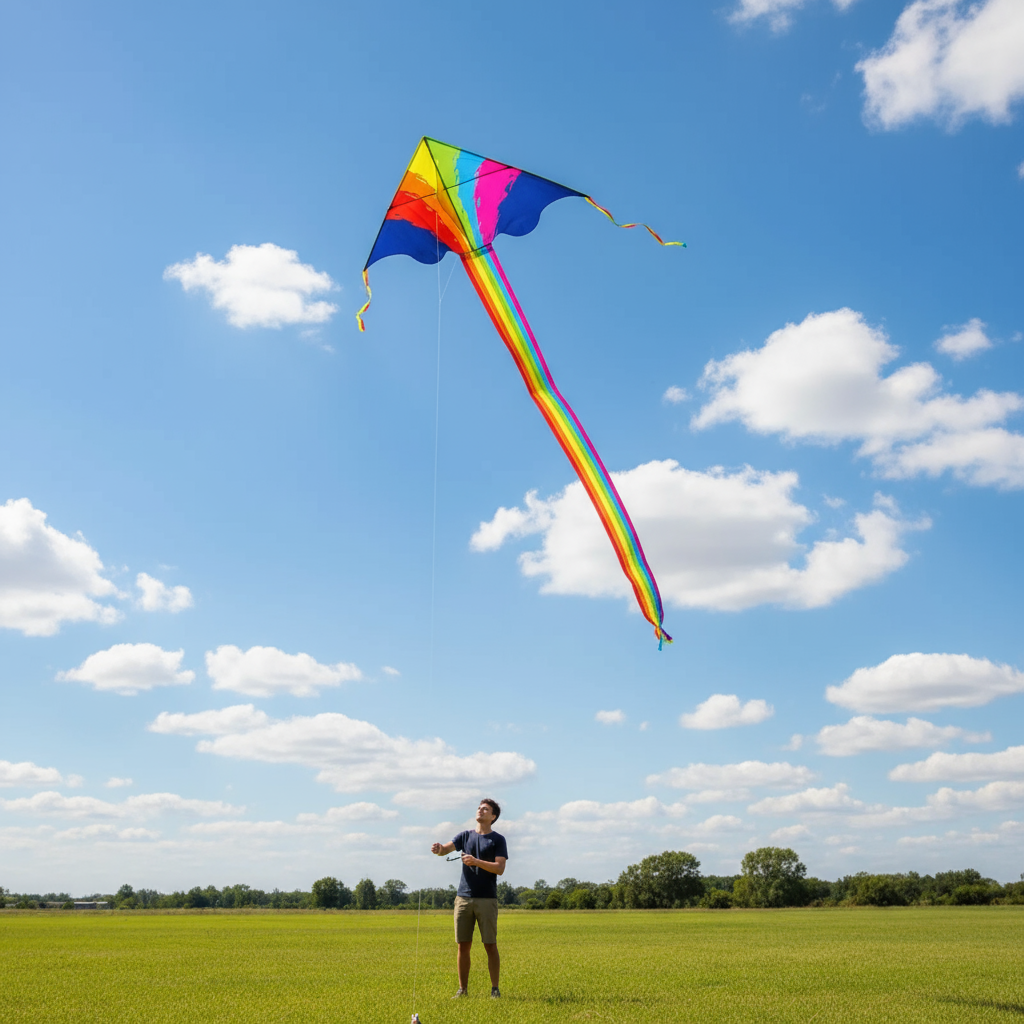 Kalsten | Colorful Long Tail Outdoor Rainbow Kite