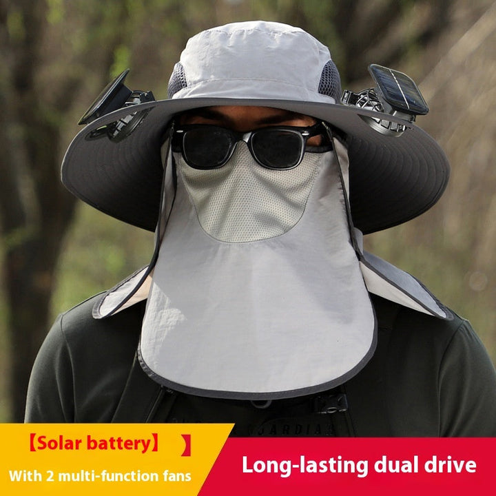 Quick-drying Solar Fan Outdoor Big Brim Sun Hat | Kalsten