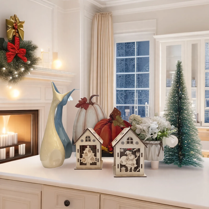 3D-Wood Christmas House to Assemble