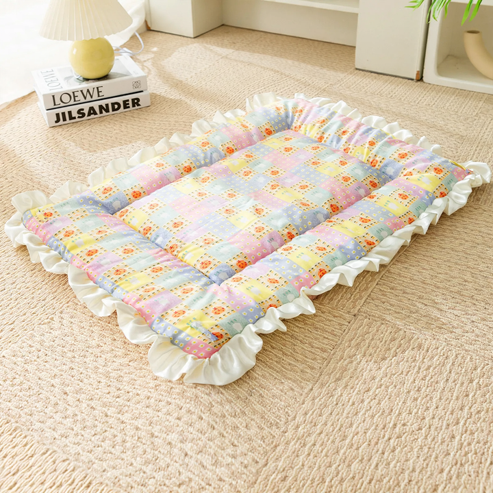 Reversible pet mat made of cotton, waterproof