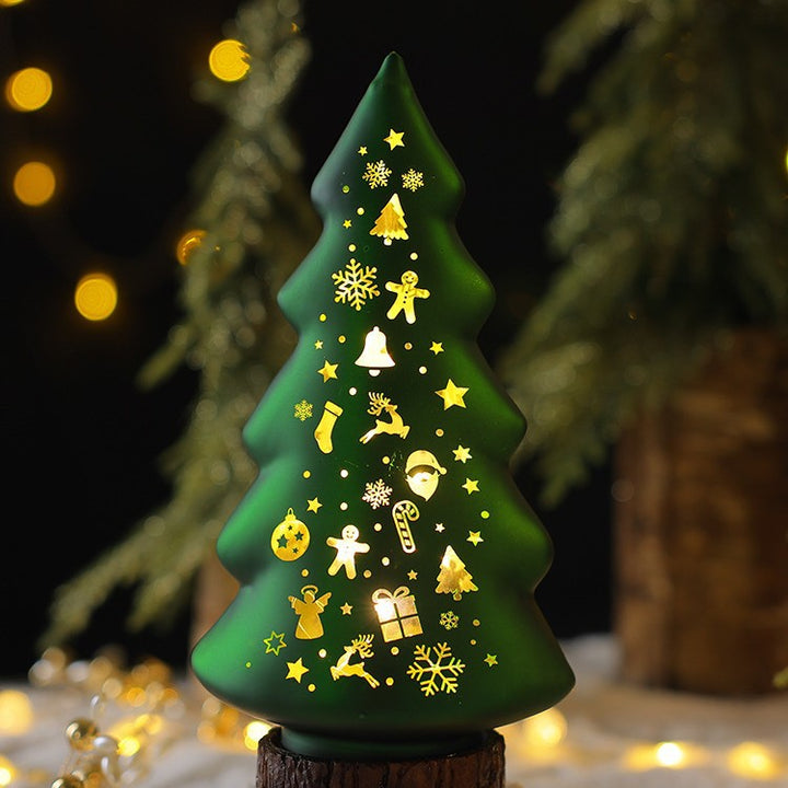 Illuminated glass decoration for Christmas