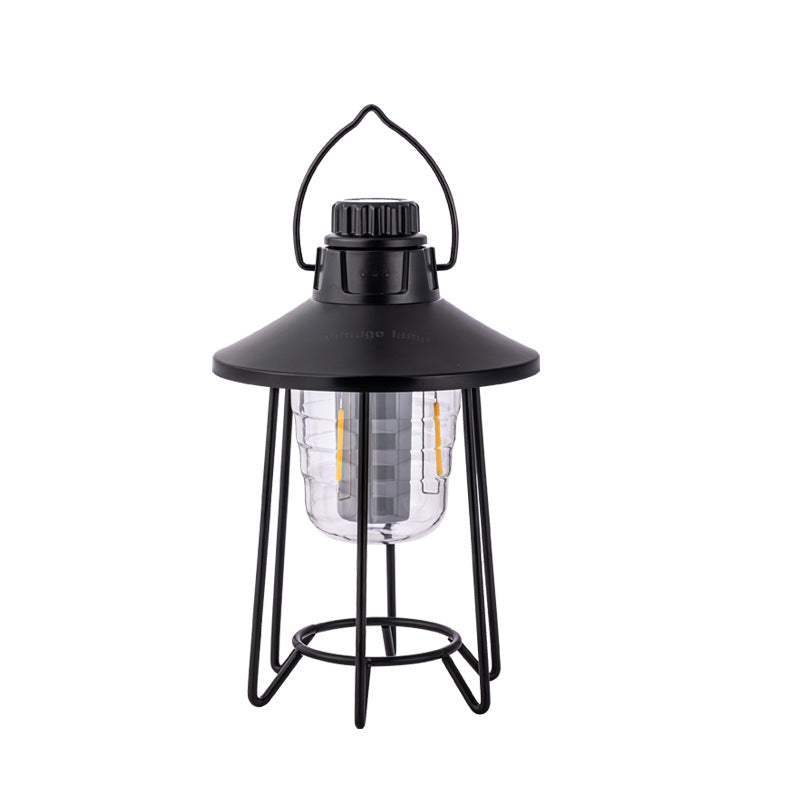 LED camping lamp, rechargeable, retro design