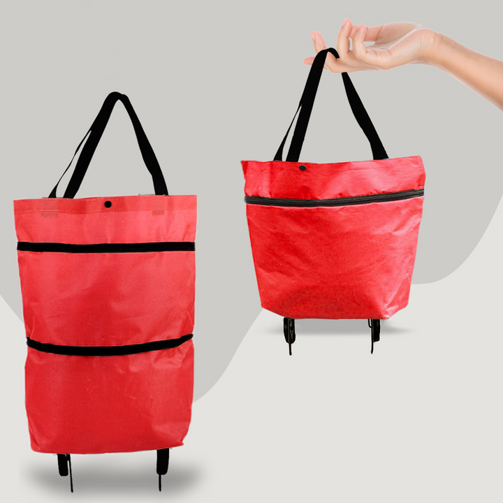 Kalsten | 2-in-1 Convertible Shopping Bag with Wheels - CarryFlex