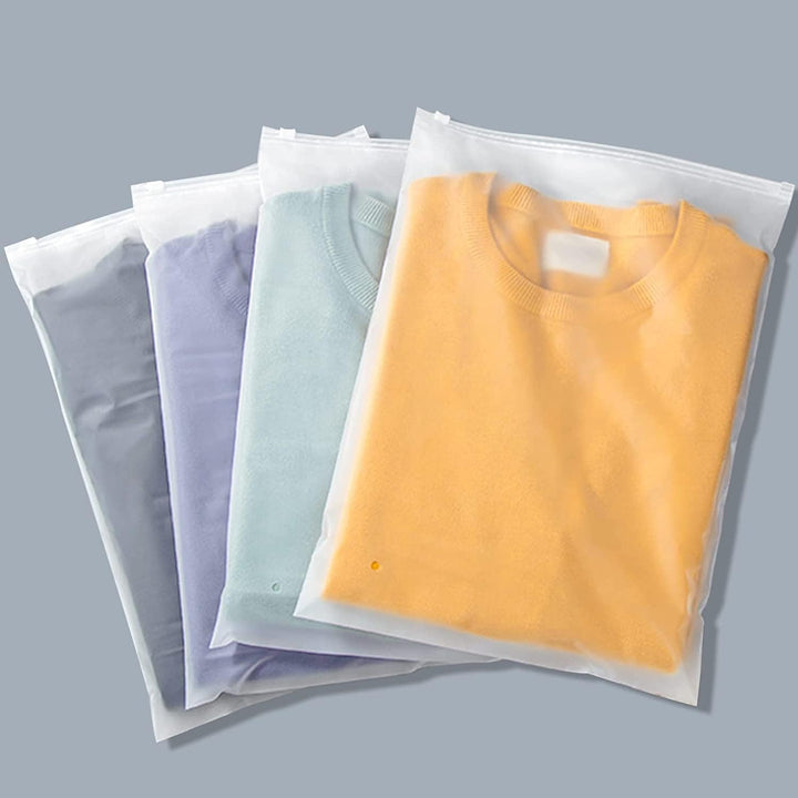 Kalsten | Multi-Purpose Frosted Zip Storage Bags – 20-Pack Plastic Garment Sleeves (Buy 2 Sets, Take 1 FREE)