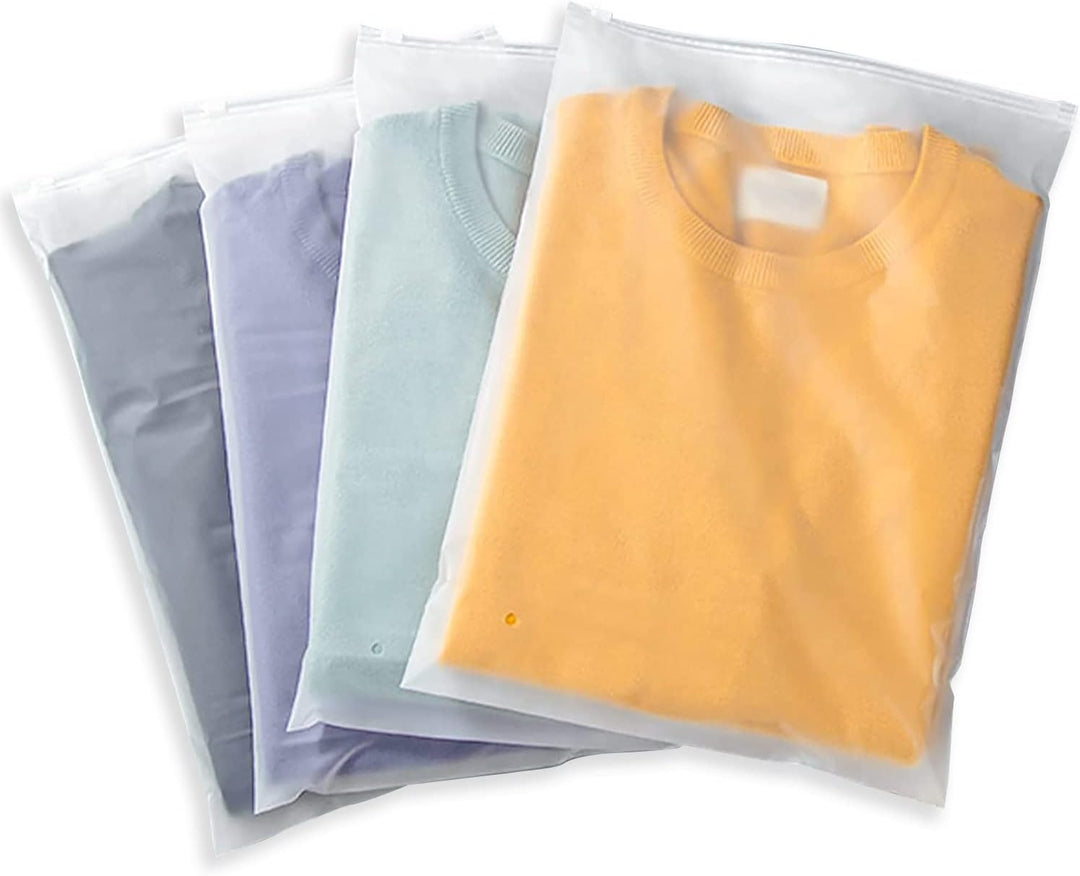 Kalsten | Multi-Purpose Frosted Zip Storage Bags – 20-Pack Plastic Garment Sleeves (Buy 2 Sets, Take 1 FREE)